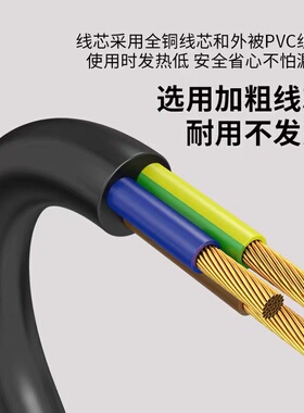 适用天际Tonze GSD-W122B/22KWG隔水炖电炖锅凹槽电源线三脚插头