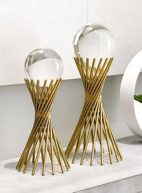 2025新款玄关摆件氛围感摆件北欧轻奢水晶球现代创意样板房客厅玄