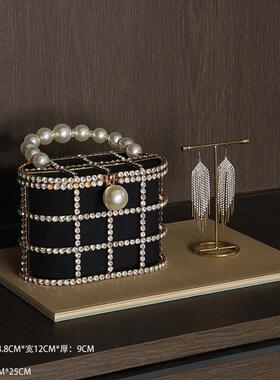 轻奢样板房衣帽间摆件软装全屋定制家居展厅软装样板间衣柜装饰品