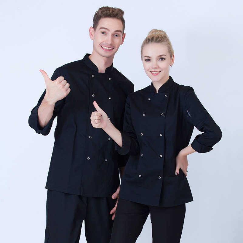 厨师服长袖 酒店厨房男女长袖厨师服装 蛋糕烘焙面点师工作服秋冬,淘宝优惠券,粉丝福利购,淘宝优惠卷