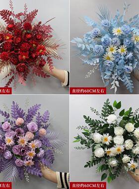 婚庆仿真花尤加利花点路引花点挂花背景KT板挂花婚礼迎宾区装饰花