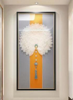 入户玄关装饰画 画金帝丝手工立体实物画 画鹿高端轻奢客厅走廊过