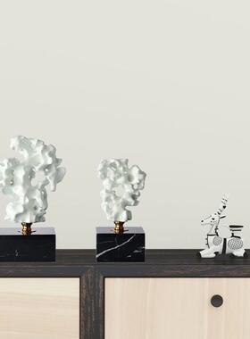 新中式家居工艺品摆前件样房书板房客厅酒店台桌SD1072湖面太石装