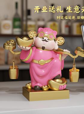 一桶金财神爷摆件开 业礼物客厅电视柜店铺收银柜台装饰乔迁新居