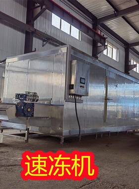 旺机源道式速冻 隧荷兰豆冻流态化冷线 西蓝花冷冻加工生950产设