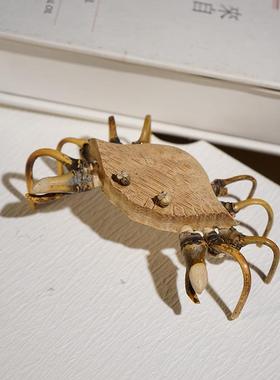 竹子制作昆虫小摆件手工创意趣味国风文艺茶桌茶室装饰品儿童礼物