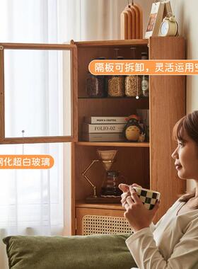 客厅转角柜墙角北欧收纳三角形置物柜全实木简约家用落地储物角柜