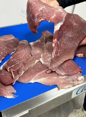 输送式带式大块牛肉分切机肉类多层分片机鲜肉牛腱肉开片机