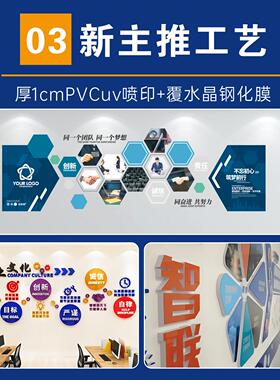 企业文化墙定制立体压克力办公室员工团队风采展示文化墙设计定制