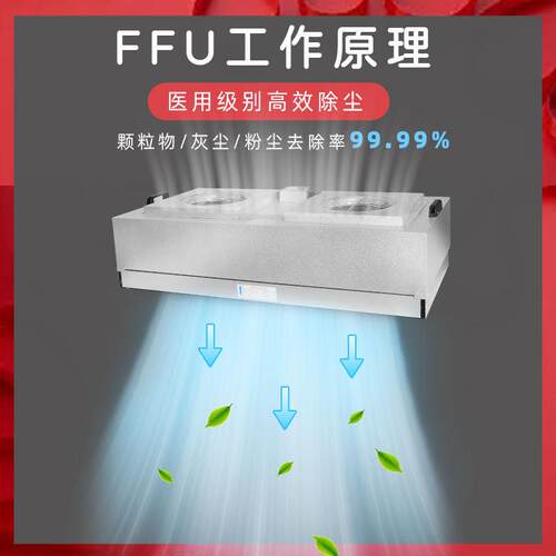 ffu空气净化器家用无尘车间高效过滤防爆直流交流洁净棚悬吊式天 - 图0
