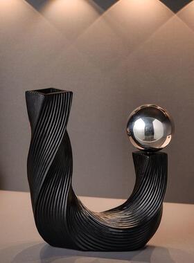 现代轻奢高档酒柜装饰品摆件客厅电视柜餐边柜书柜个性抽象艺术品