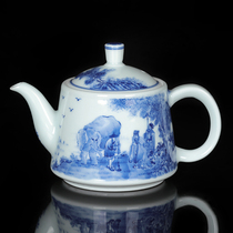 Department of Art 80s Art Porcelain factory Beauty Research Room Filial Pure Hand Painted Teapot Mineral Paint Tea Tea