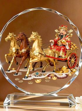 马年有好运财神爷摆件客厅玄关电视柜装饰品开业乔迁新居招财礼物