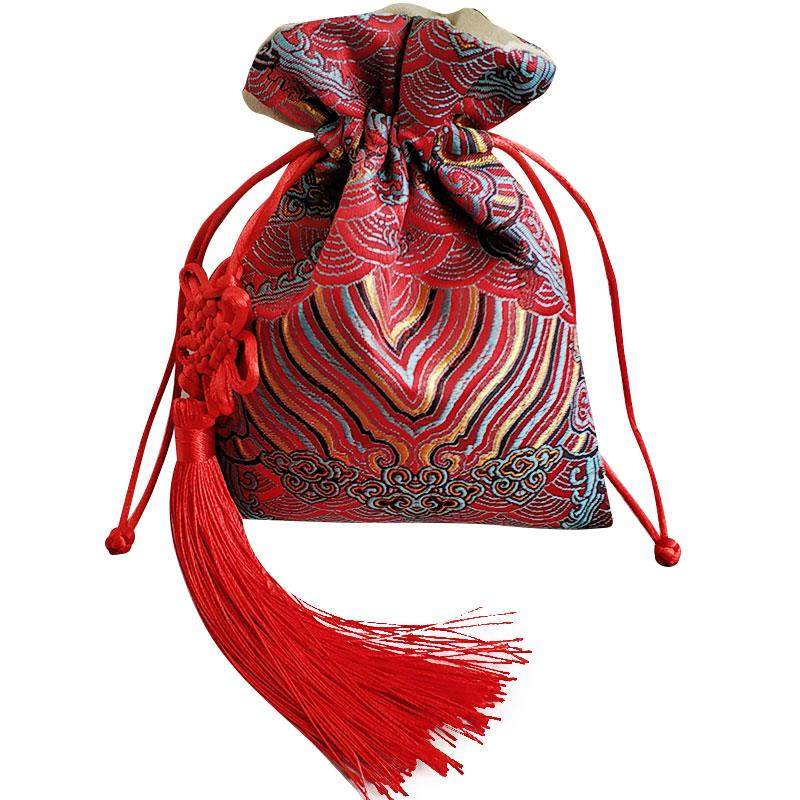 喜糖袋锦囊盘珠袋织锦麂皮绒衬里高档文玩袋首饰把件收纳袋小锦袋,淘宝优惠券,粉丝福利购,淘宝优惠卷