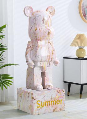 轻奢卡通暴力熊存钱罐客厅家居简单电视柜大型落地创意装饰摆件