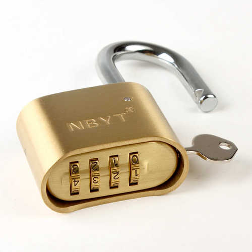 密码挂锁铜铁门/仓库货车大门4位大号长挂锁铜特大号密码锁挂锁 - 图2