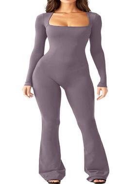 Belly slimming plus size stretch jumpsuit women高弹连体裤女