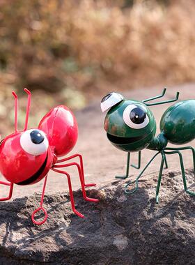 铁艺田园风蚂蚁壁饰创意蜗牛摆件酒吧餐厅复古壁挂墙面装饰品可挂