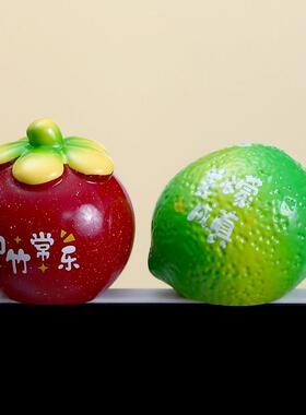 创意24BB069彷真水果电脑饰显布示器屏幕摆件寓治愈系桌面工位氛