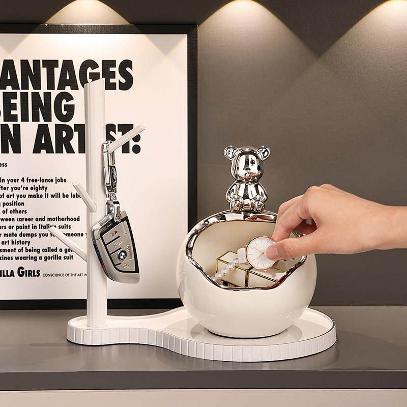 置物架入户玄关进门口放钥匙扣锁匙收纳盒摆件轻奢高端鞋柜装饰品,淘宝优惠券,粉丝福利购,淘宝优惠卷