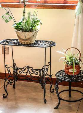 新品欧式花铸铁架置物院室内阳台客厅酒店BFZ花园庭办公室落地摆