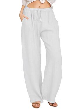Women's plus size cotton and linen pants for women