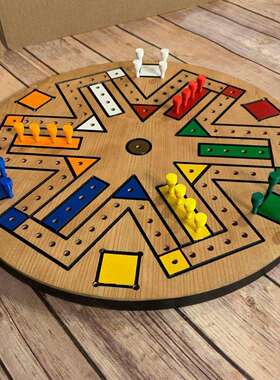 FastTrackGame快车道棋盘飞行棋木质派对聚会游戏道具木艺