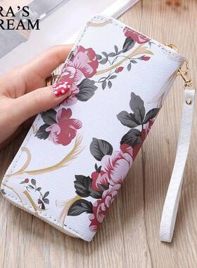 ags Wild Double Zipper Clutch Bag Multi-card Women Bag Purse