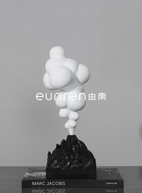 简约YXQ现代创山火喷意摆件发售楼处客厅酒柜电视柜卧室酒店软装