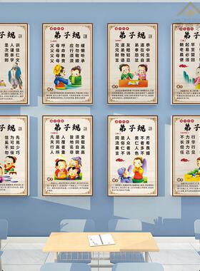 国学传统文化楼梯墙贴弟子规幼儿园走廊礼仪环境布置主题墙面装饰