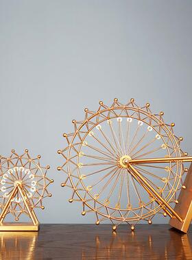 北欧轻奢幸福摩天轮摆件旋转创意家居客厅儿童房装饰品情人节礼物