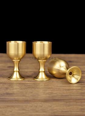 采购产品全铜酒杯，纯铜高脚杯，覆古古董大，中，小酒杯套，工艺