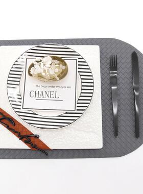 现代轻奢装餐盘餐606具摆件样板间软餐桌装摆饰品居盘西餐家具样