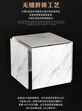 银白龙大理石雕塑底座售楼部展示台商场石墩客厅落地基座摆件尺寸