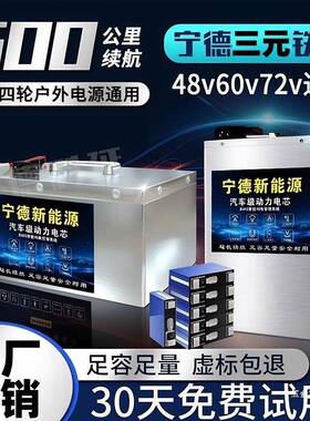 宁德锂电电瓶72V60V48V三四轮代步车大单体蓄电池大容量铁锂电芯