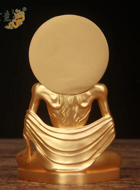 高档古意 铜苦行僧佛像镀庙金摆苦件释迦牟尼修真佛居家寺供奉工