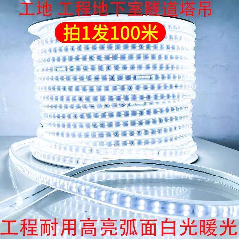 led灯带100米220V户外工程照明户外防水养殖塔吊工地地下室24V36V,淘宝优惠券,粉丝福利购,淘宝优惠卷