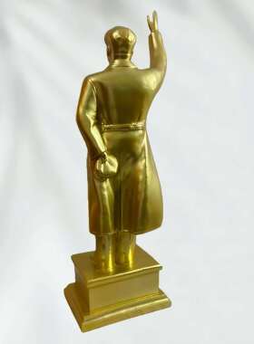 站挥手电毛爷爷铜像工艺品摆件客厅视玄立关装898饰品柜装饰摆