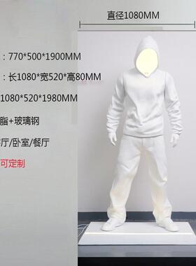 网红潮玩robbi大摆件抽象人物雕塑售楼处酒店客厅大型落地