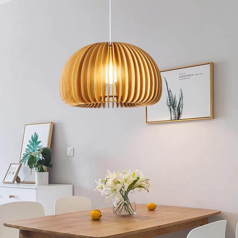 餐厅吊灯日式复古卧室吊灯木质创意民宿灯具艺术中古原木风南瓜灯,淘宝优惠券,粉丝福利购,淘宝优惠卷