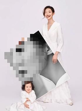 照片冲洗影楼艺术照个人写真放大做成铝合金相框24寸36寸组合挂墙