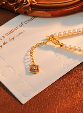 2025新款年天然巴洛克项链微镶高级感白羊座气质百搭珍珠项链