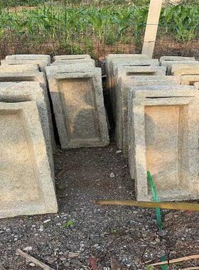 老旧石槽养鱼缸石头花盆种花室阳台小石槽流水组合民间猪槽马牛槽