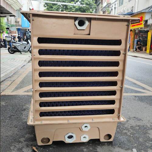 侧出风水平流方冷却塔空调冷库制冷小冷却散热玻璃纤维冷却水方塔 - 图0