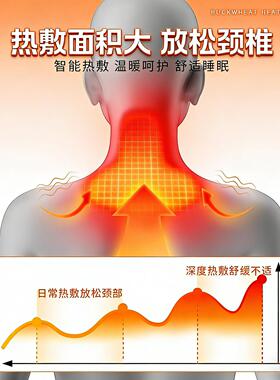 荞麦热敷颈椎枕护肩颈加热骨头枕睡眠专用牵引拉伸脖子前倾三角枕