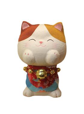 乐喵龙虎作招财和纸招财猫日式招財貓桌面陶瓷送礼擺件家用小摆件