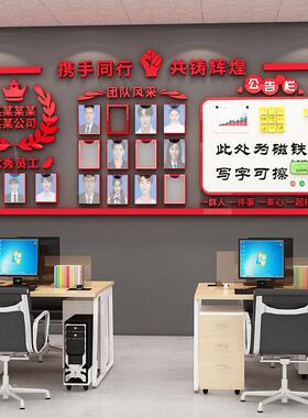 团队风采展示照片墙公司公告栏磁吸宣传展示板员工销售业绩荣誉榜