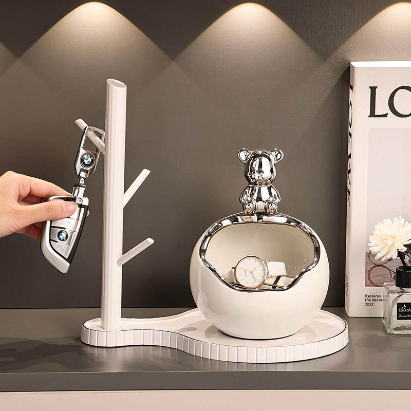 置物架入户玄关进门口放钥匙扣锁匙收纳盒摆件轻奢高端鞋柜装饰品,淘宝优惠券,粉丝福利购,淘宝优惠卷