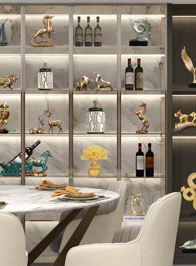 新中式客厅餐边柜酒柜装饰品摆件轻奢高档高端大气上档次工艺品