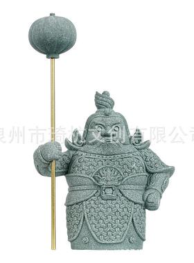新中式哼哈二将护宅门神摆件客厅入户玄关电视柜书房家居桌面装饰